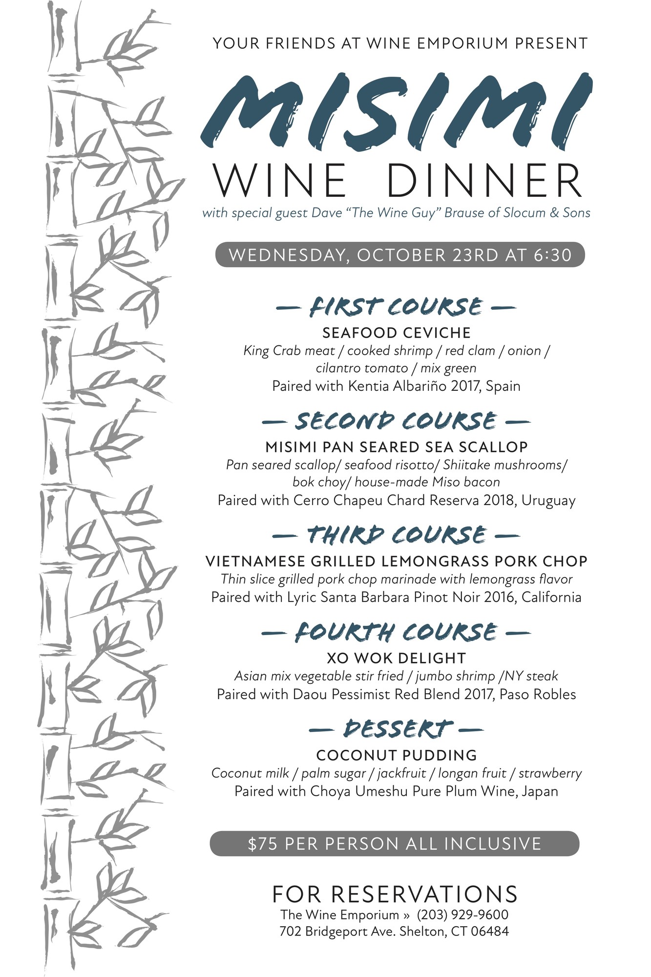 Misimi Wine Dinner