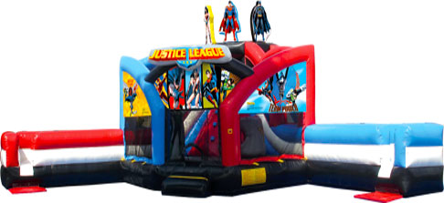 Justice League Double Challenge Bounce House Hopper WET or DRY image - Jacksonville, FL