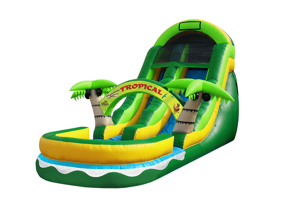 Coconut Palm Slide  19' Bounce House Waterslide WET or DRY image - Jacksonville, FL