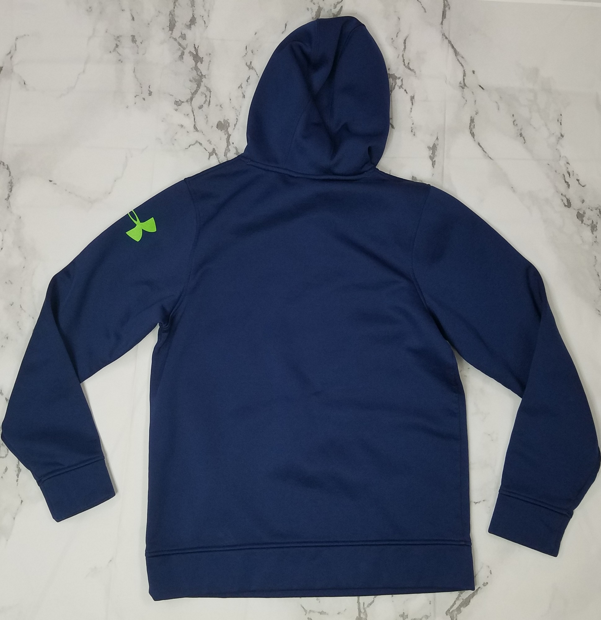 red and blue under armour hoodie