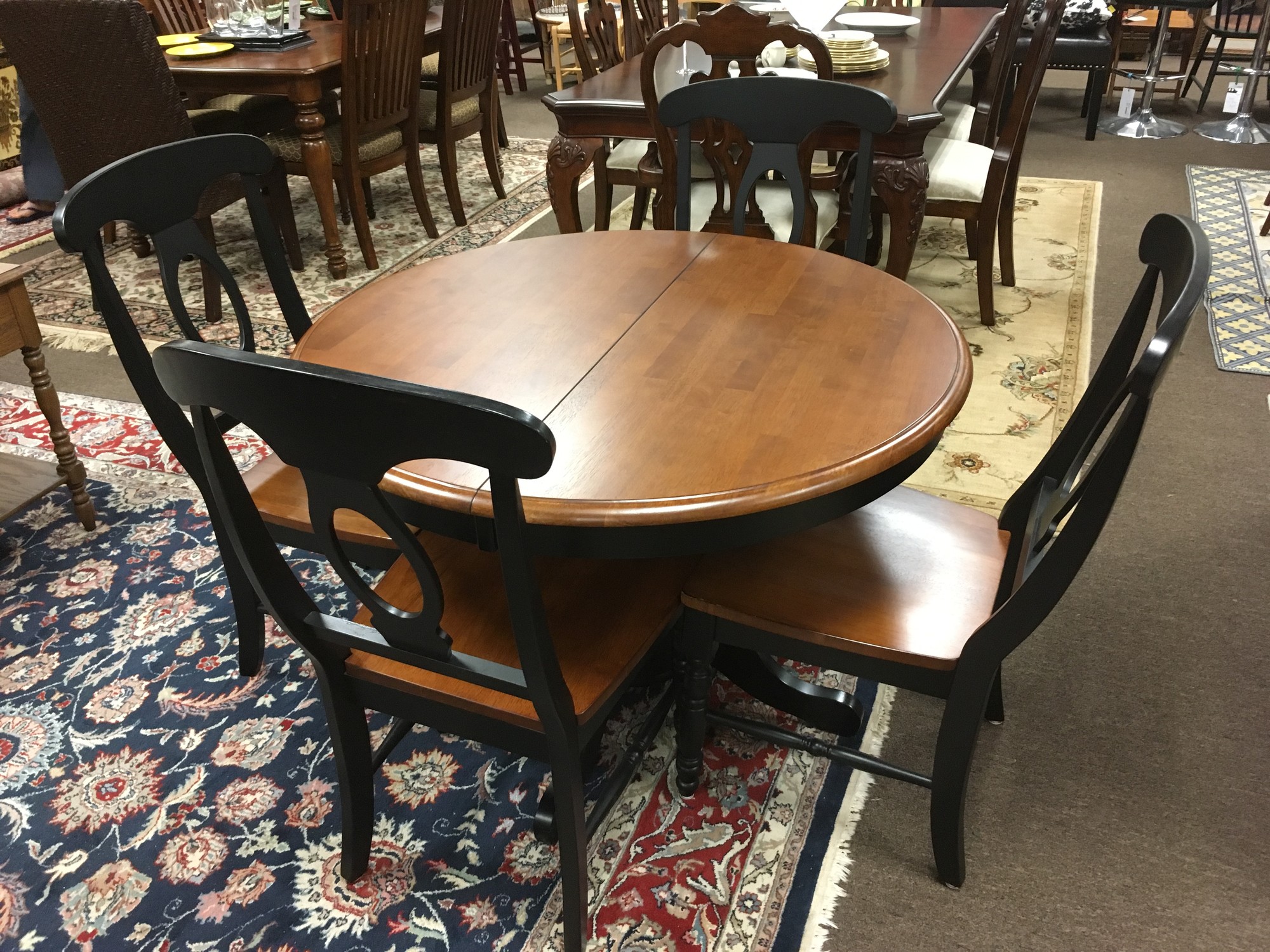 Dining Tbl 1 Leaf 4 Chair Perfect Piece Furniture Consignment
