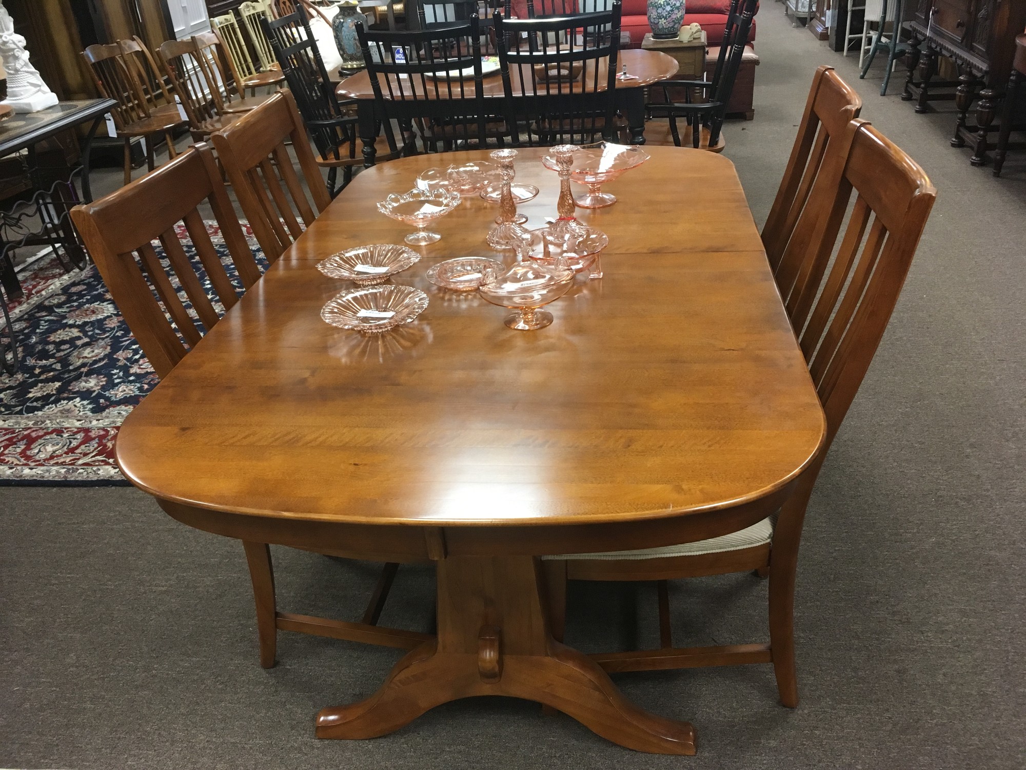 Cherry Dining Tbl 4 Chrs Perfect Piece Furniture Consignment