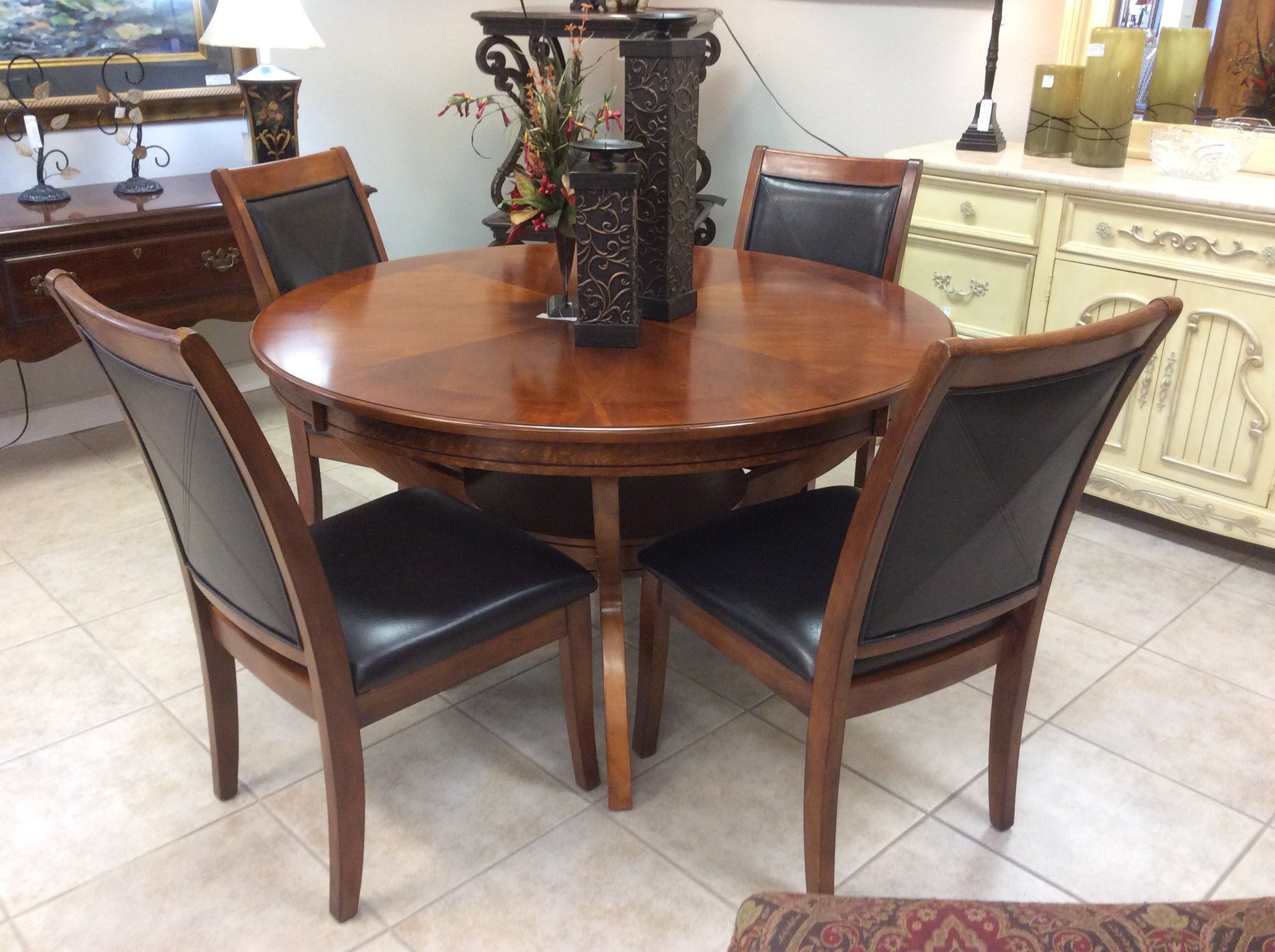 The Table Is Solid Cherry Wood And Features Sleek The Table Is Solid Cherry Wood And Features Sleek