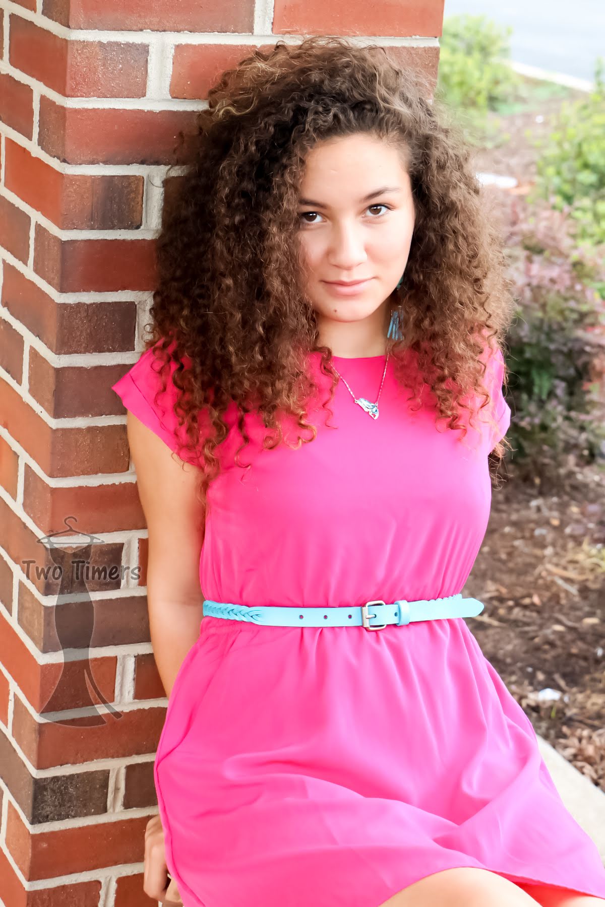 solid pink dress