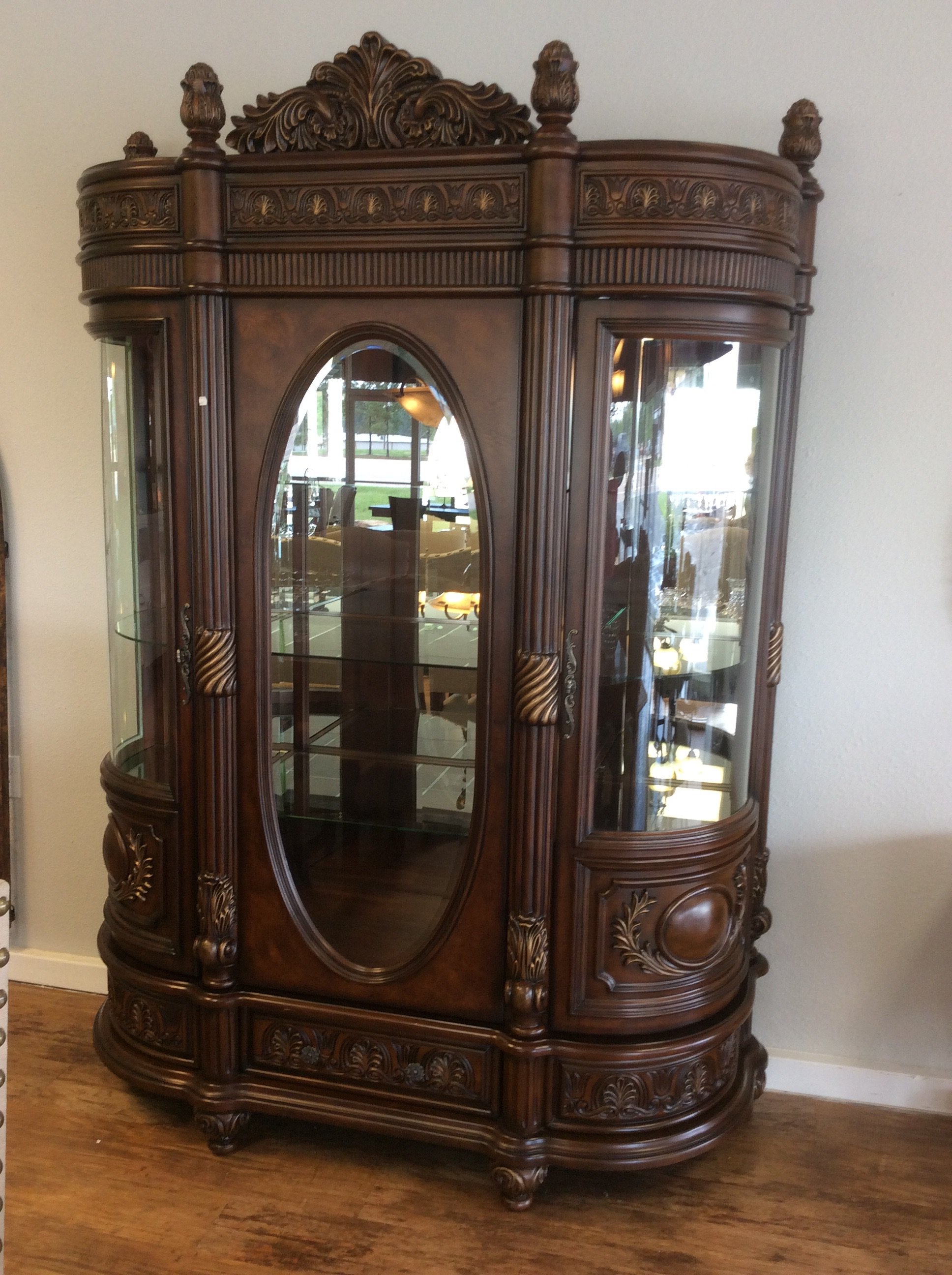 Ornate Curio China Cabine Riverbridge Re Consignment This Is An Eye Catcher To Be Sure A Beast At 92 In